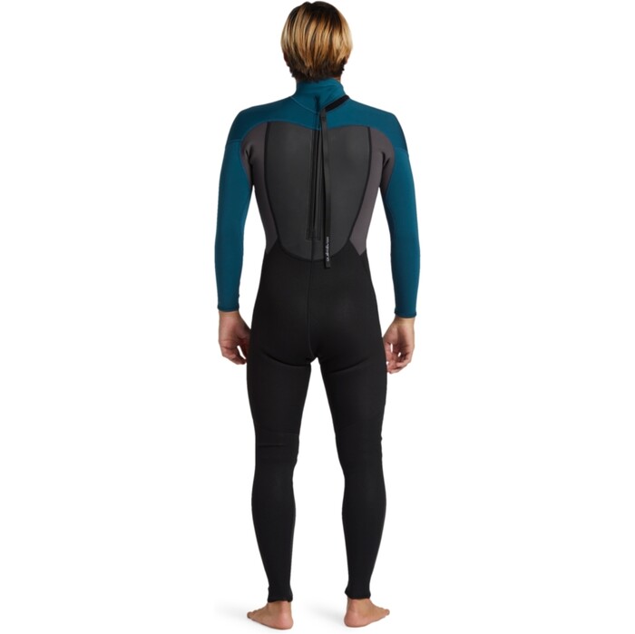 2024 Quiksilver Mnner Prologue 3/2mm Flatlock Rckenreiverschluss Neoprenanzug EQYW103223 - Midnight Turquoise